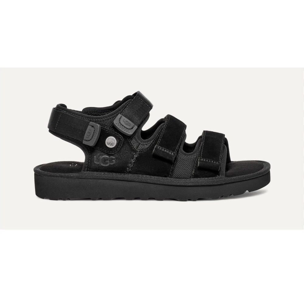 UGG Goldencoast Multistrap Black Suede Sandals Men's 11